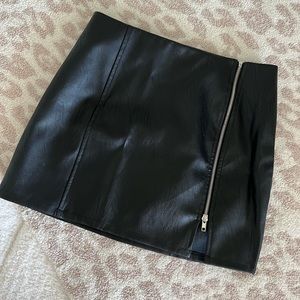 Brand new revolve black leather mini skirt